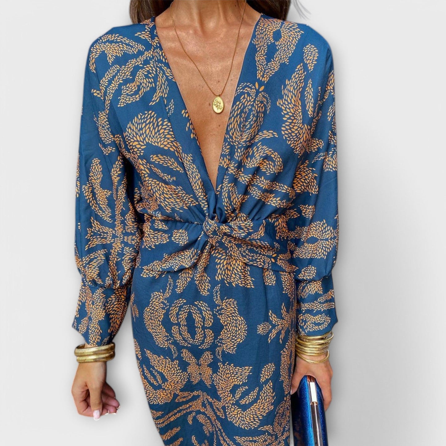 Elegante jurk met lange mouwen