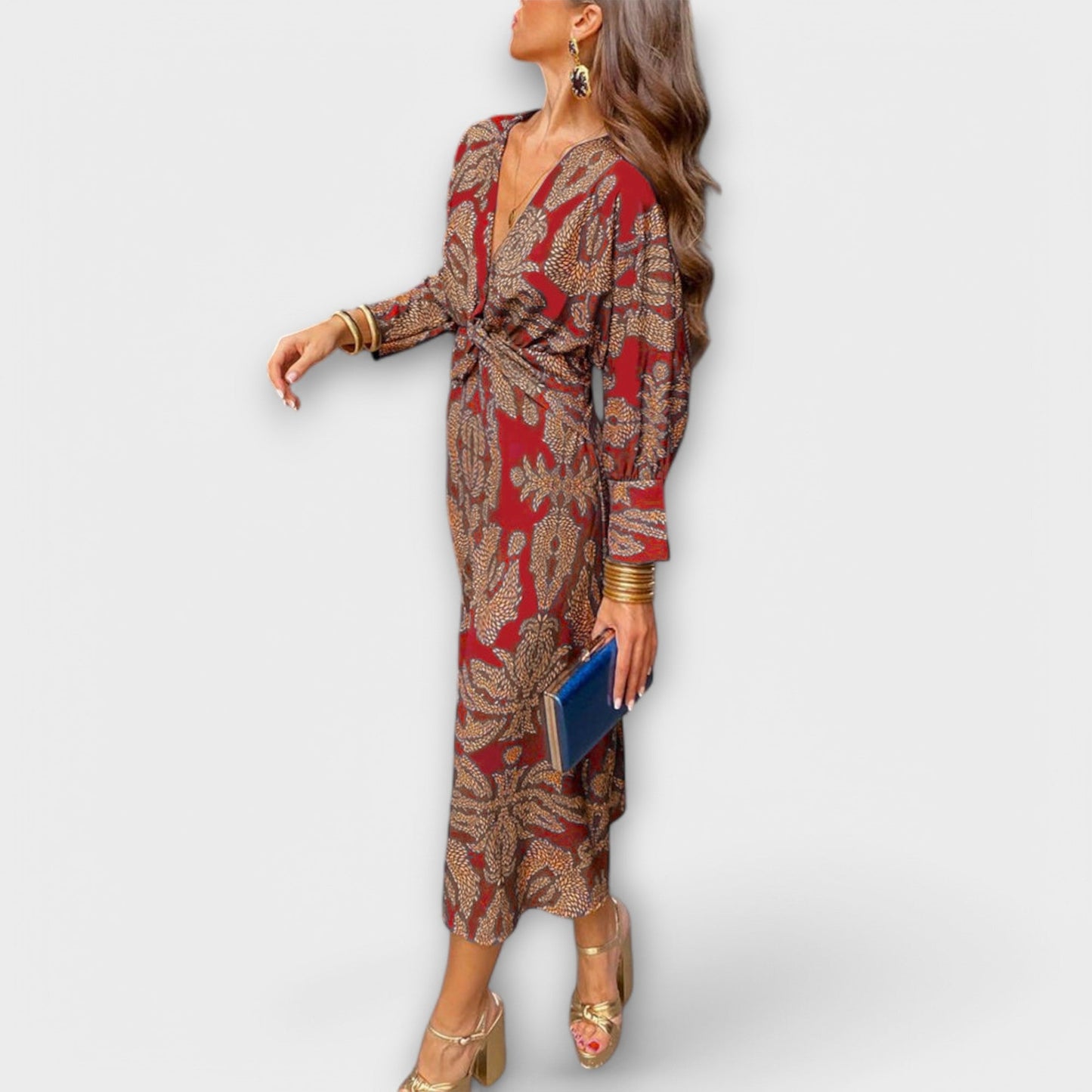Elegante jurk met lange mouwen