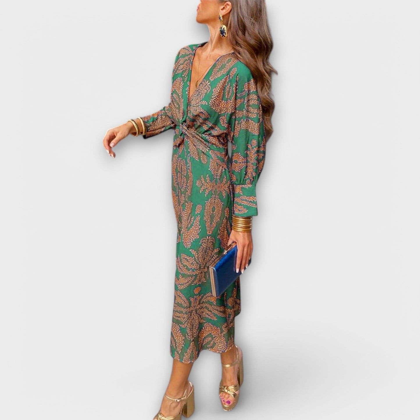 Elegante jurk met lange mouwen