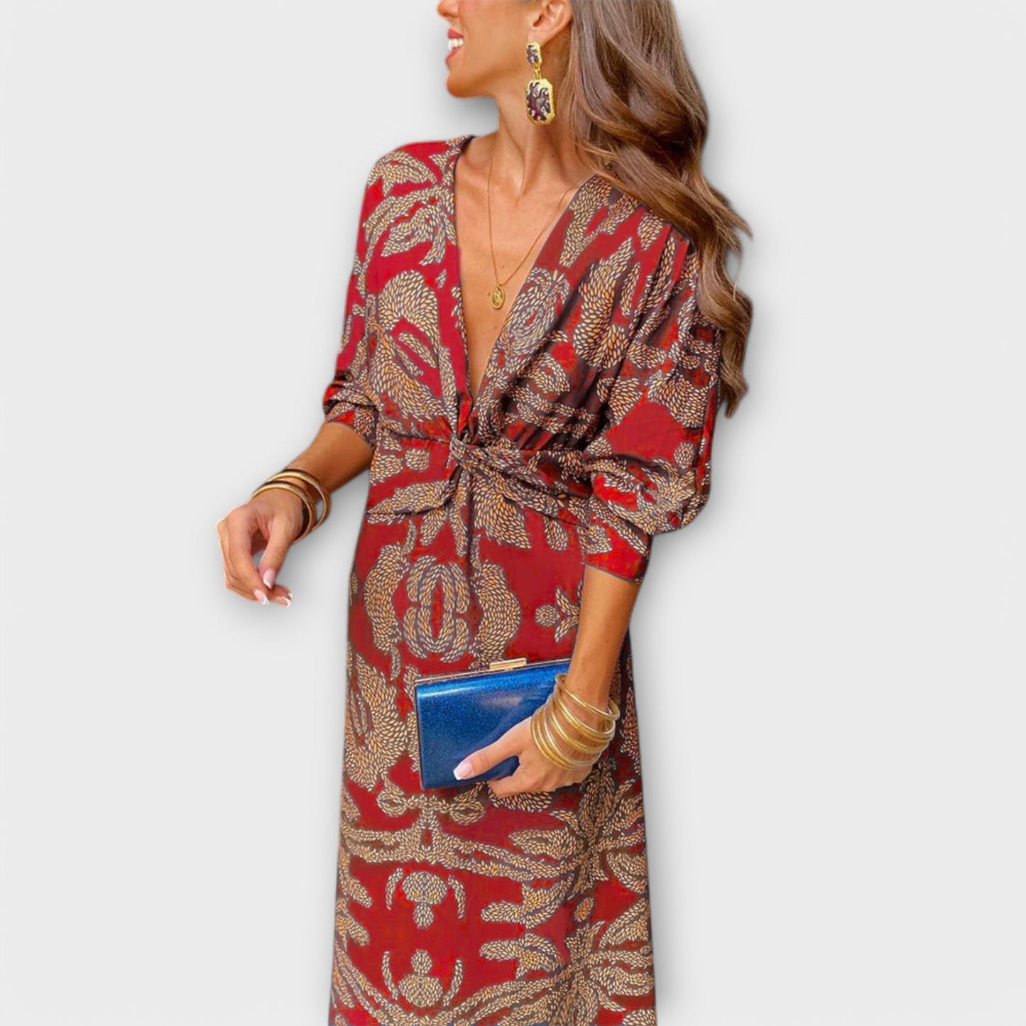 Elegante jurk met lange mouwen