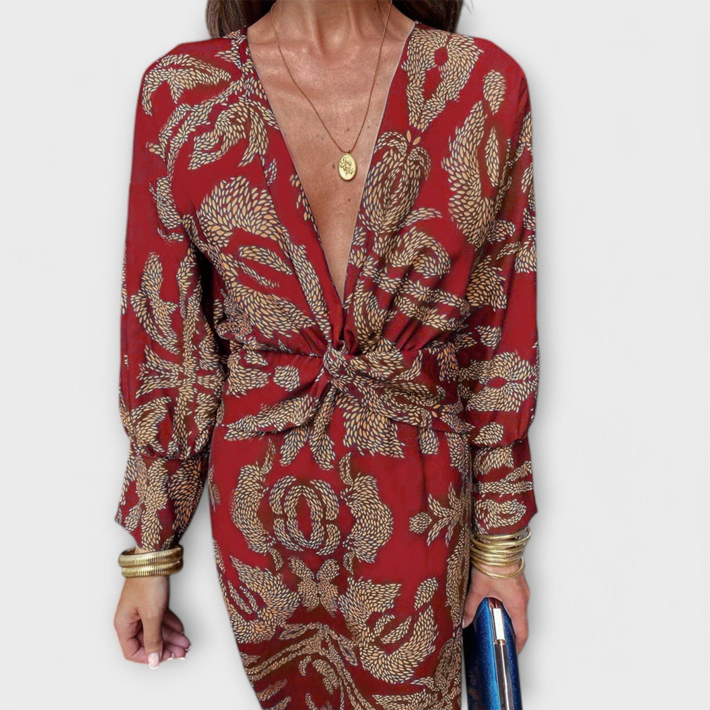 Elegante jurk met lange mouwen
