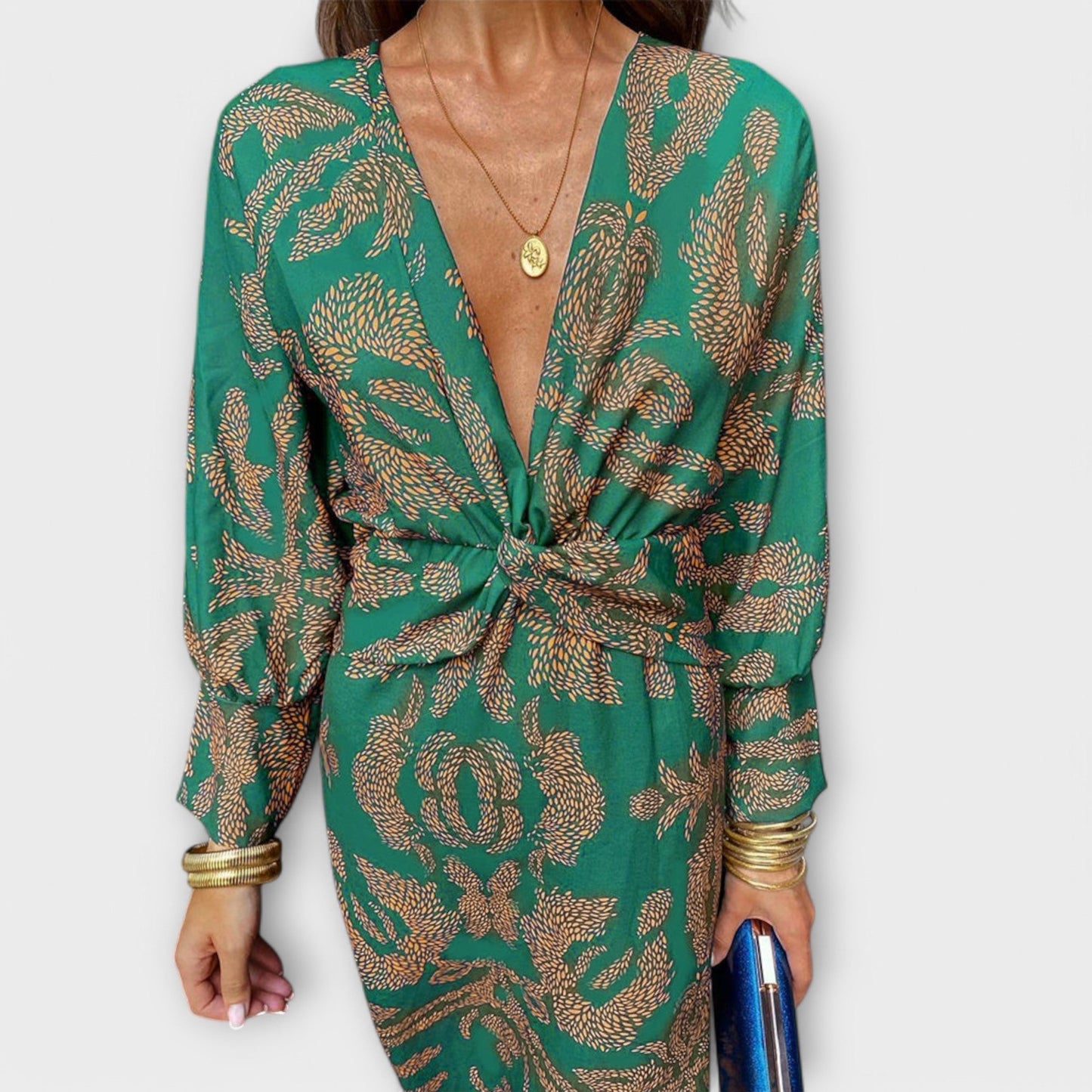 Elegante jurk met lange mouwen