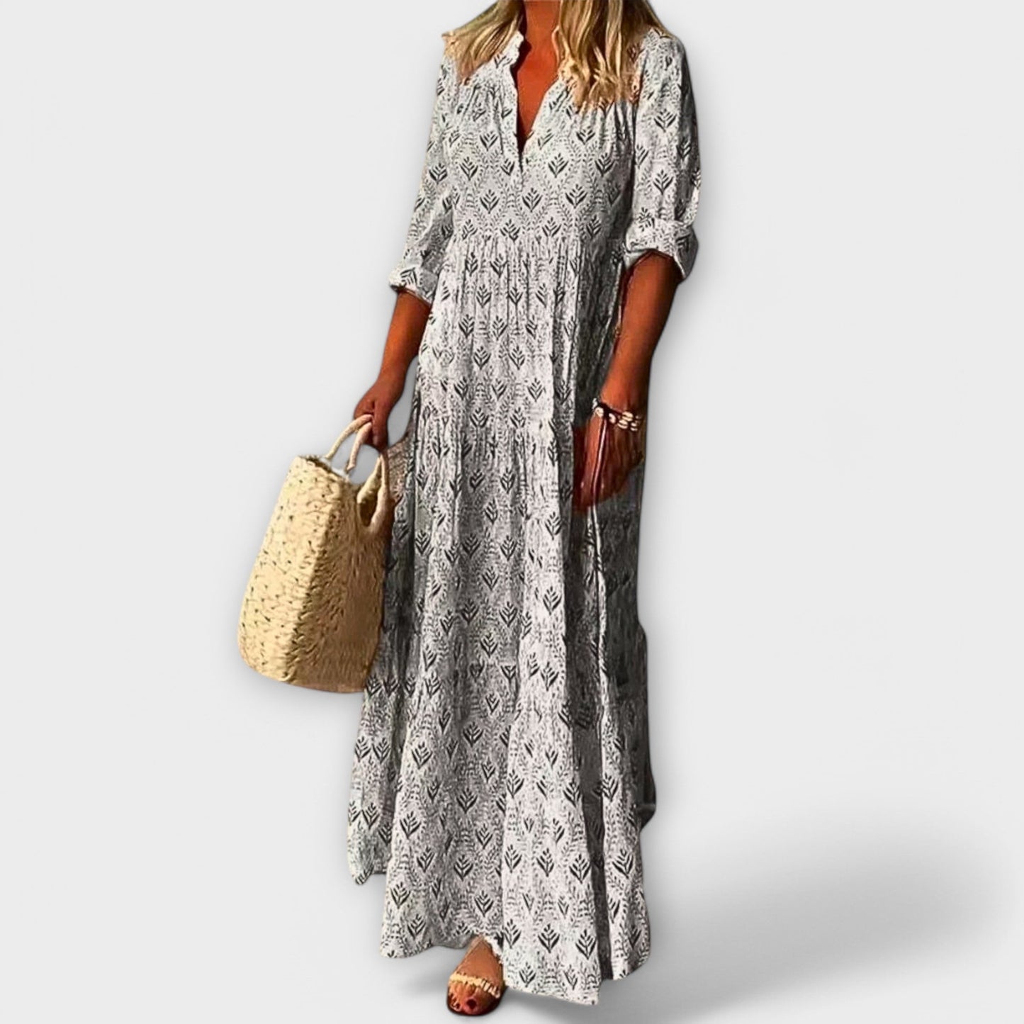Sera - Stijlvolle en Comfortabele Lente Maxi Jurk
