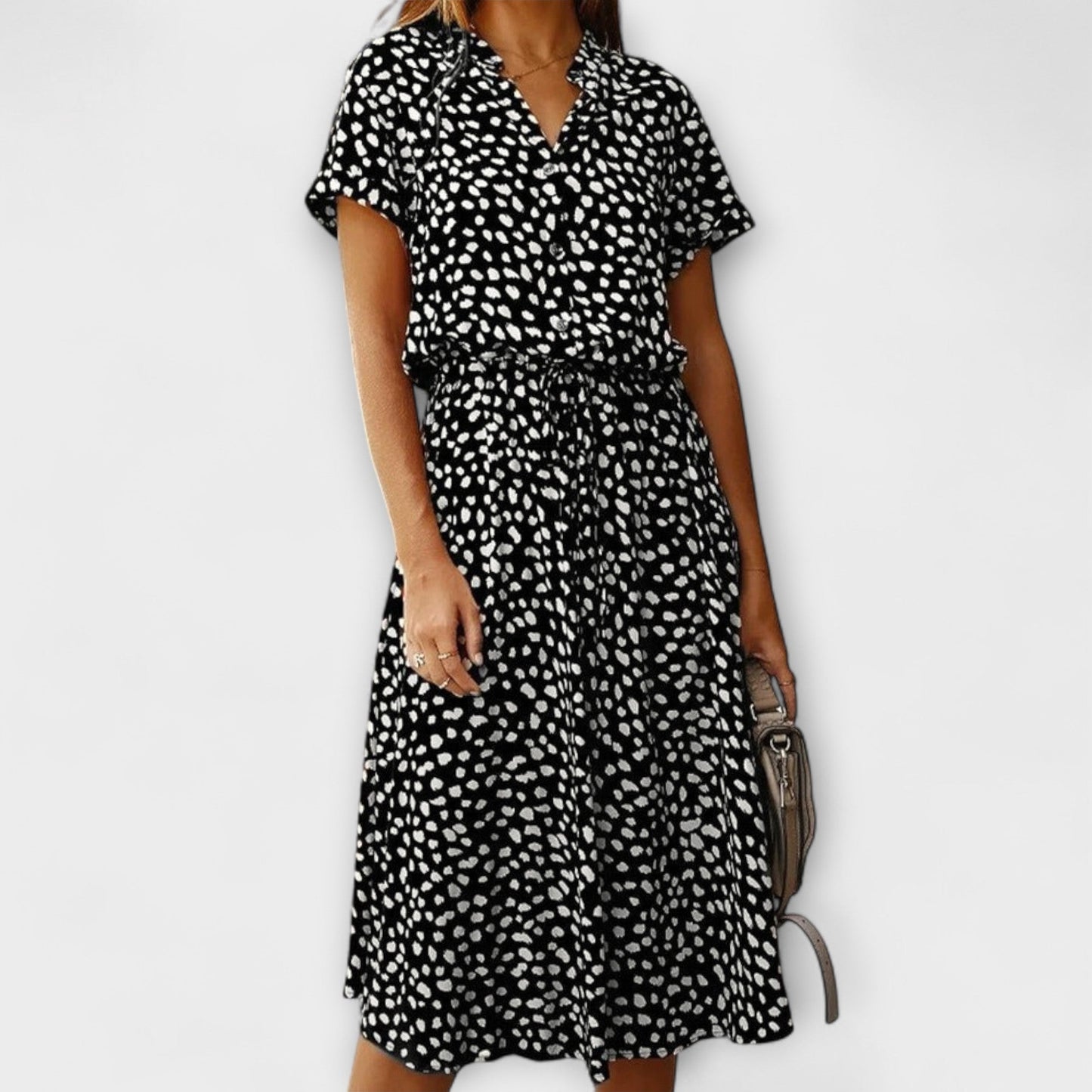Florine - Midi Jurk met Elegante Pasvorm