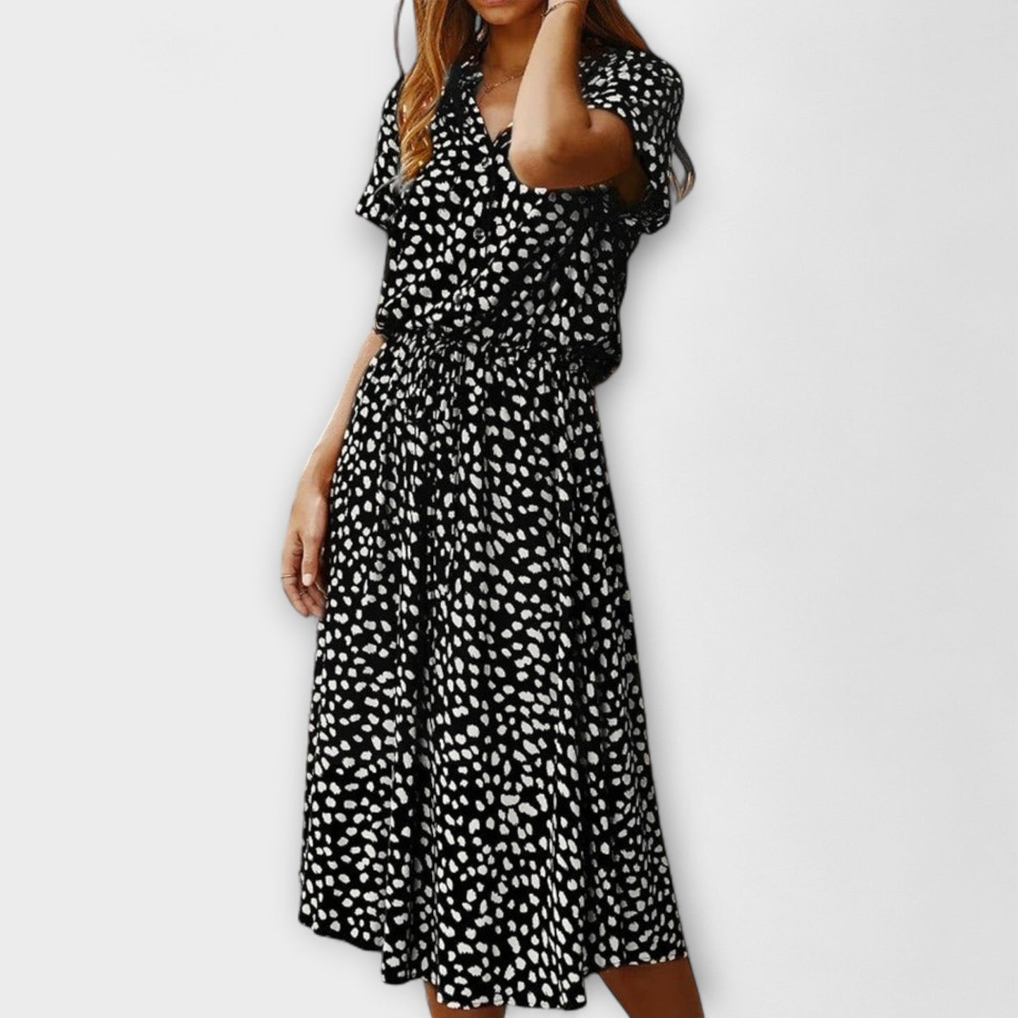 Florine - Midi Jurk met Elegante Pasvorm