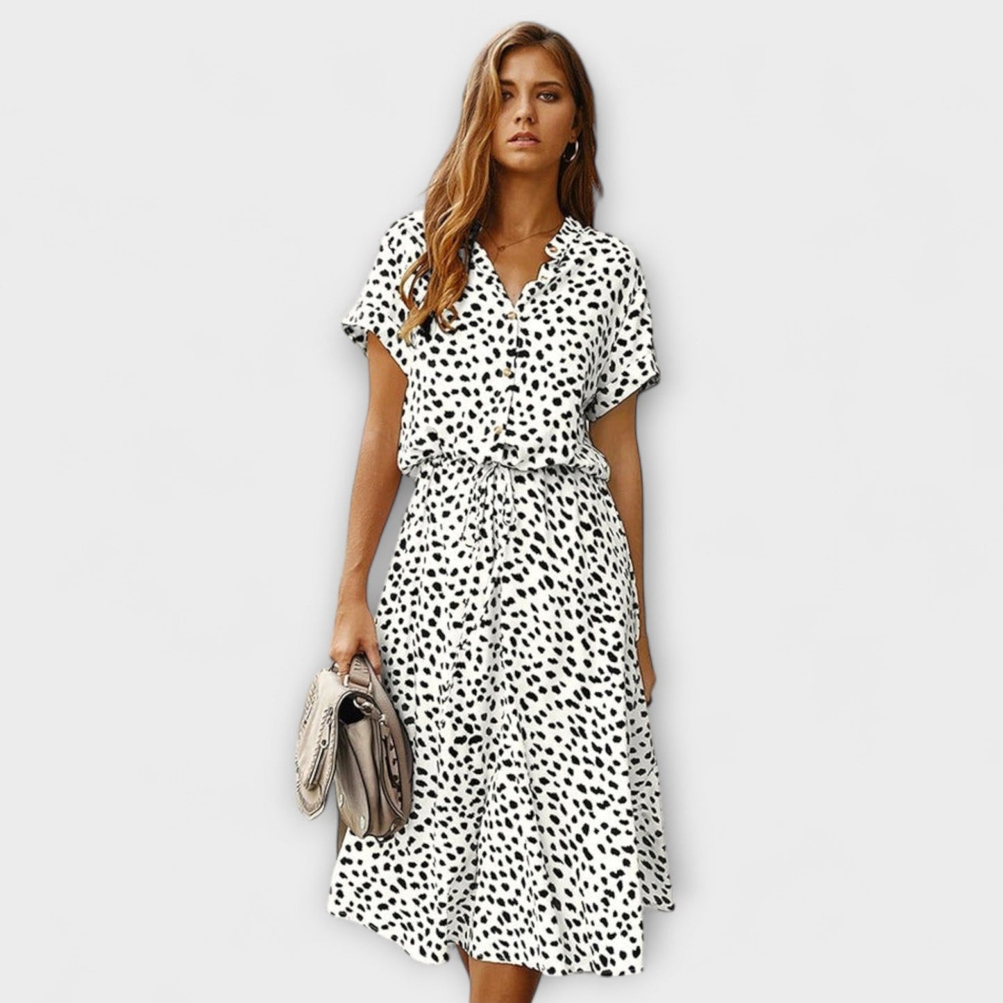 Florine - Midi Jurk met Elegante Pasvorm