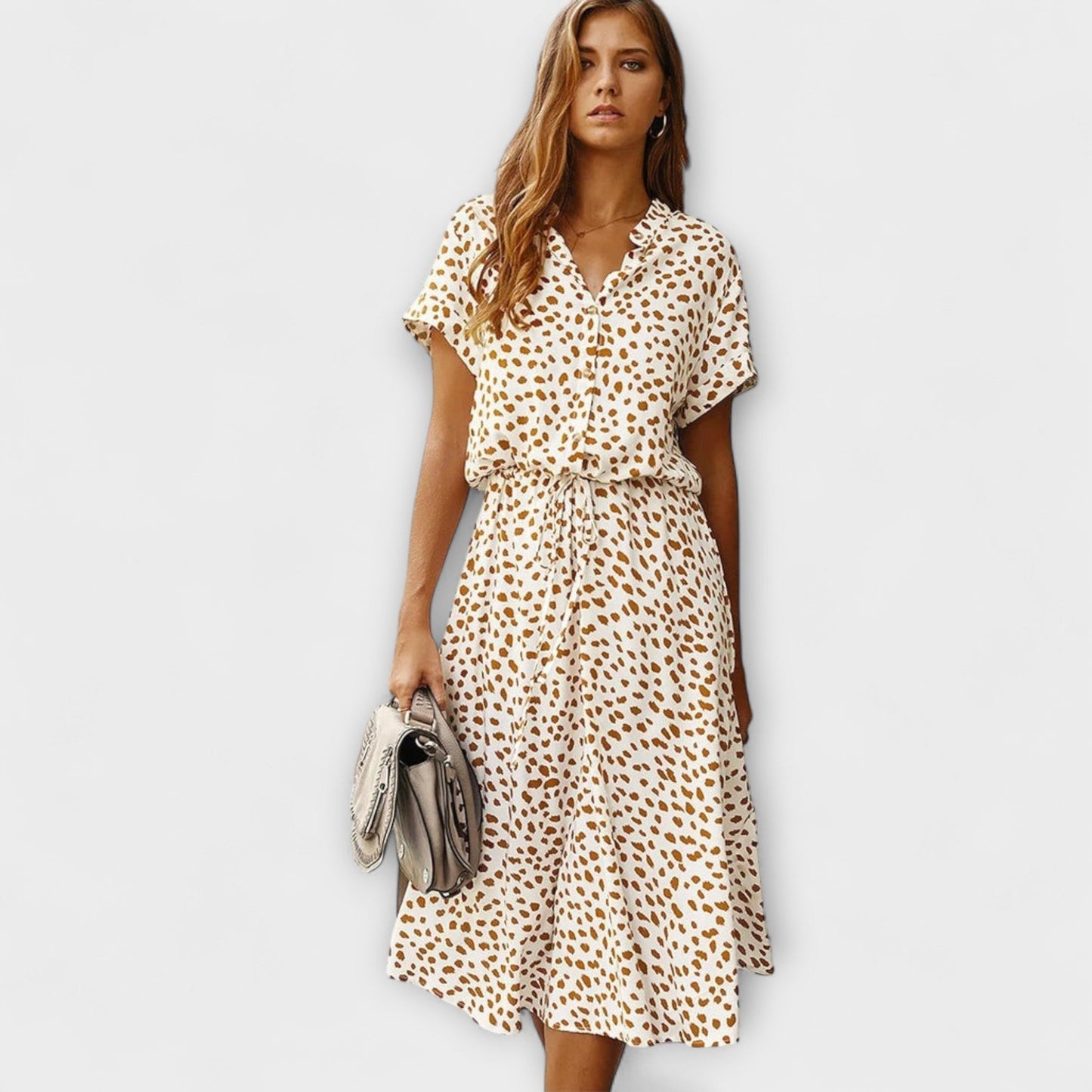 Florine - Midi Jurk met Elegante Pasvorm
