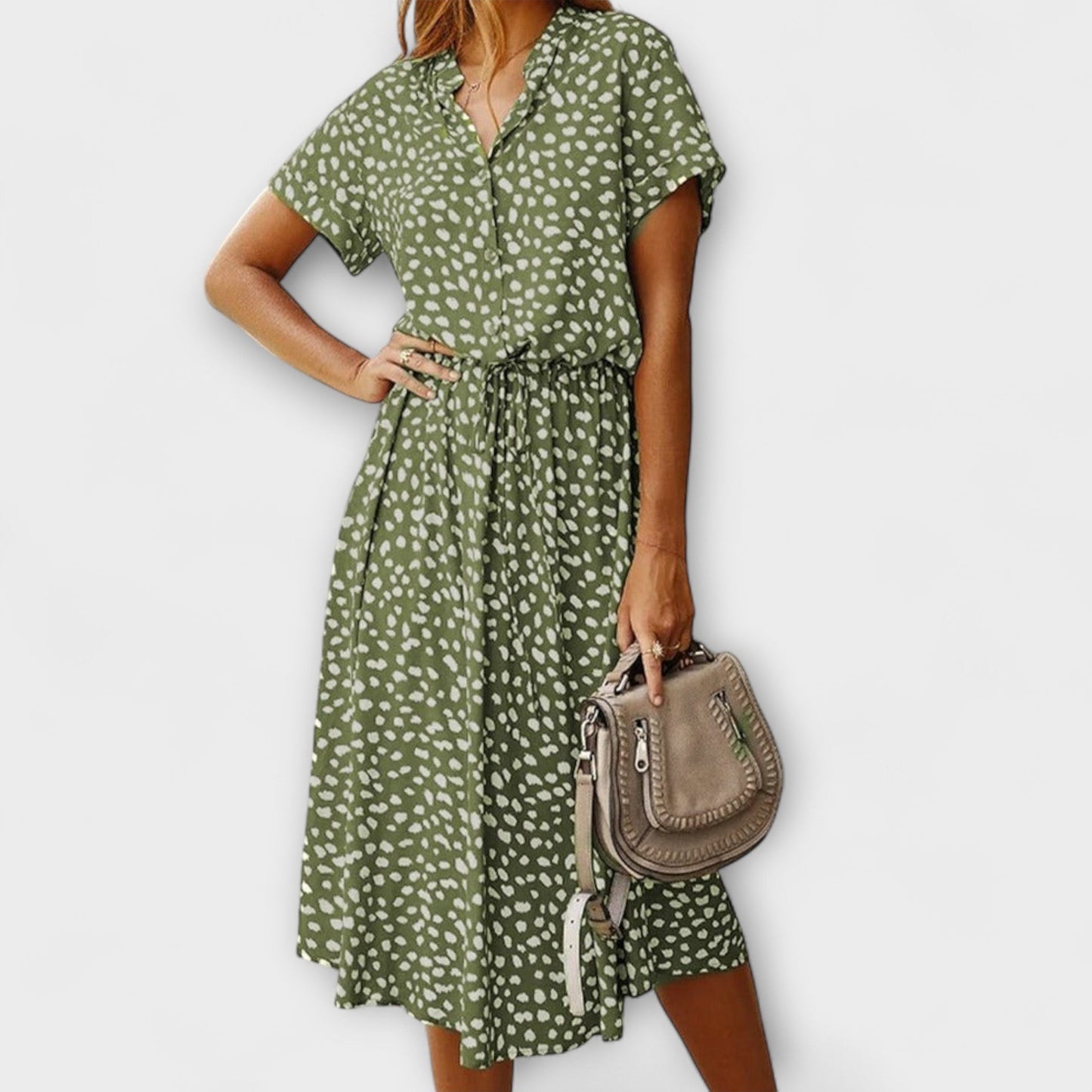 Florine - Midi Jurk met Elegante Pasvorm