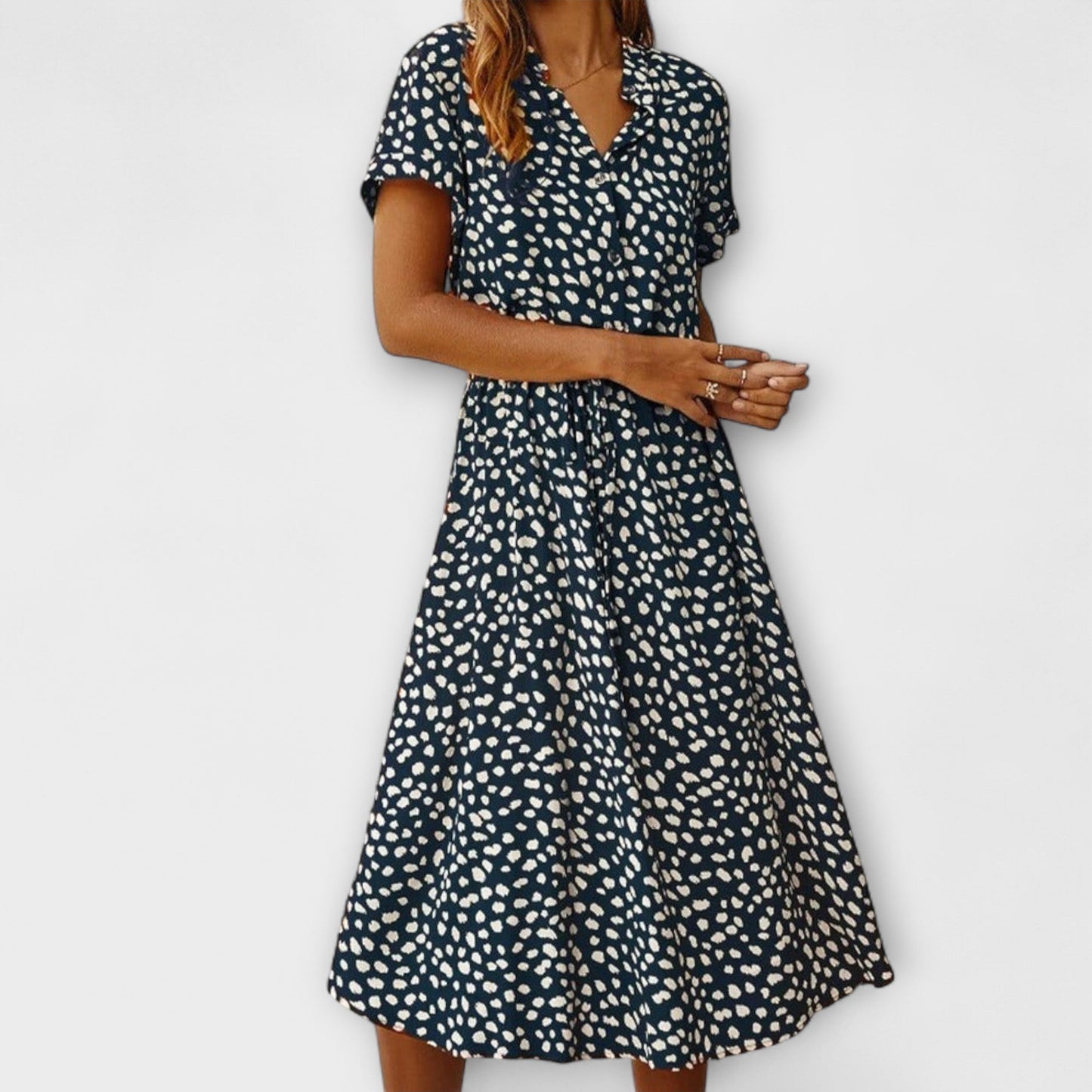 Florine - Midi Jurk met Elegante Pasvorm