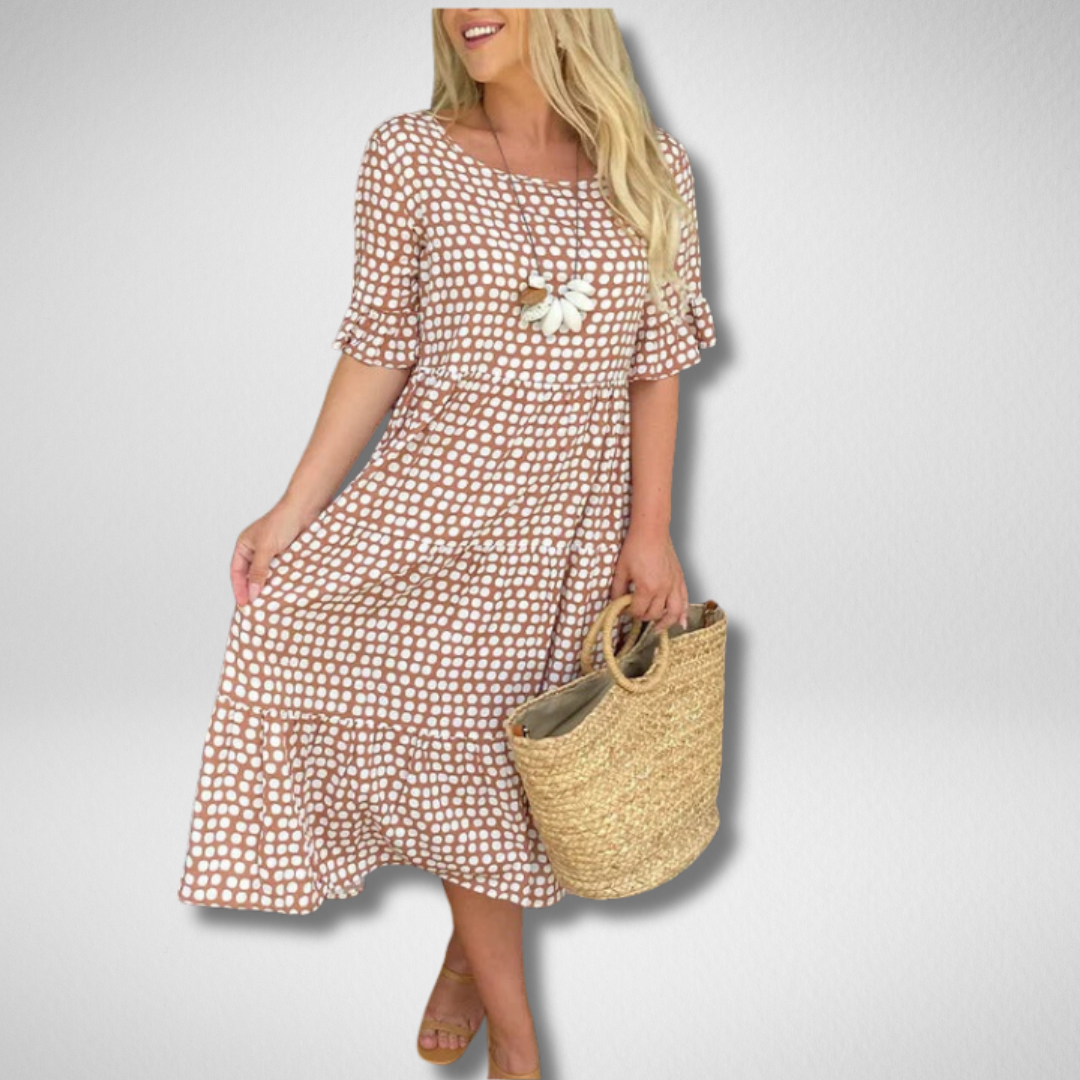 Blythea – Relaxte Gelaagde Midi-jurk