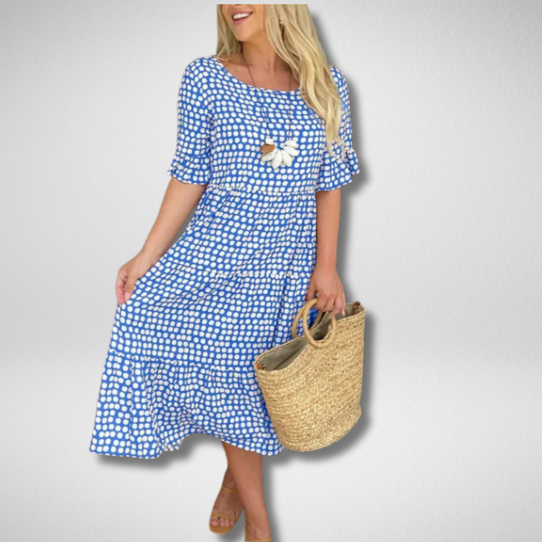 Blythea – Relaxte Gelaagde Midi-jurk