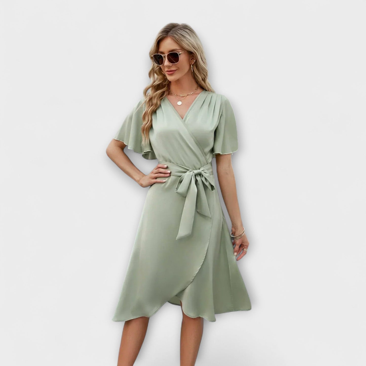 Delphine - Zomerjurk met V-hals voor Dames