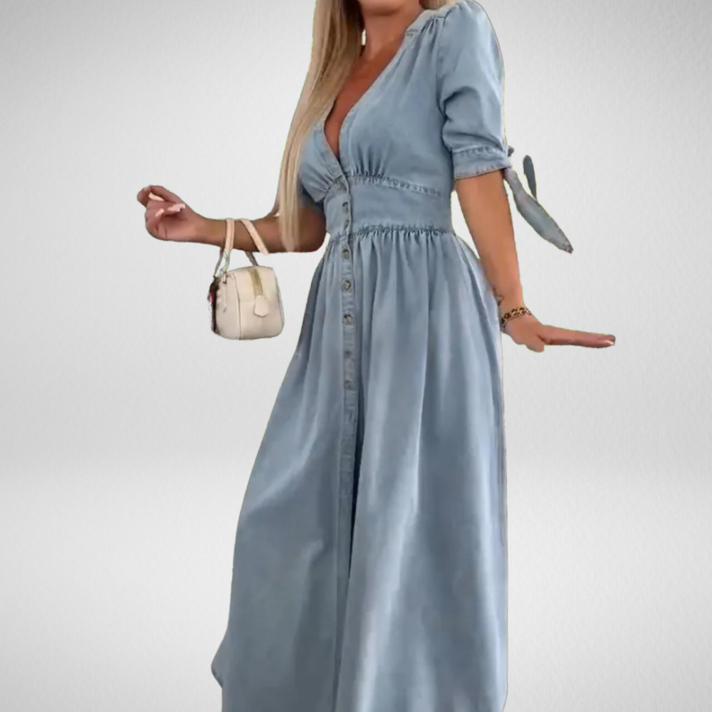 Ivanka | Stralende Denim-Jurk