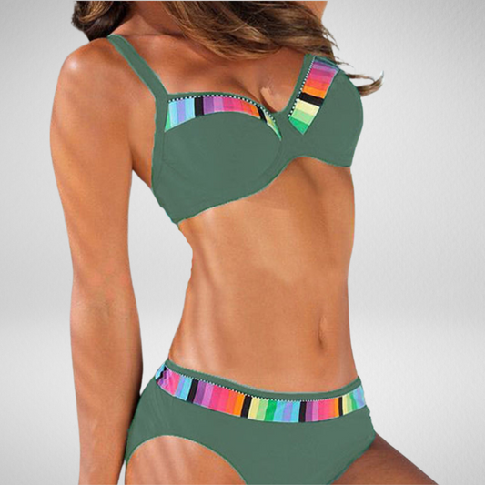 Splitbikini met kleurverloop