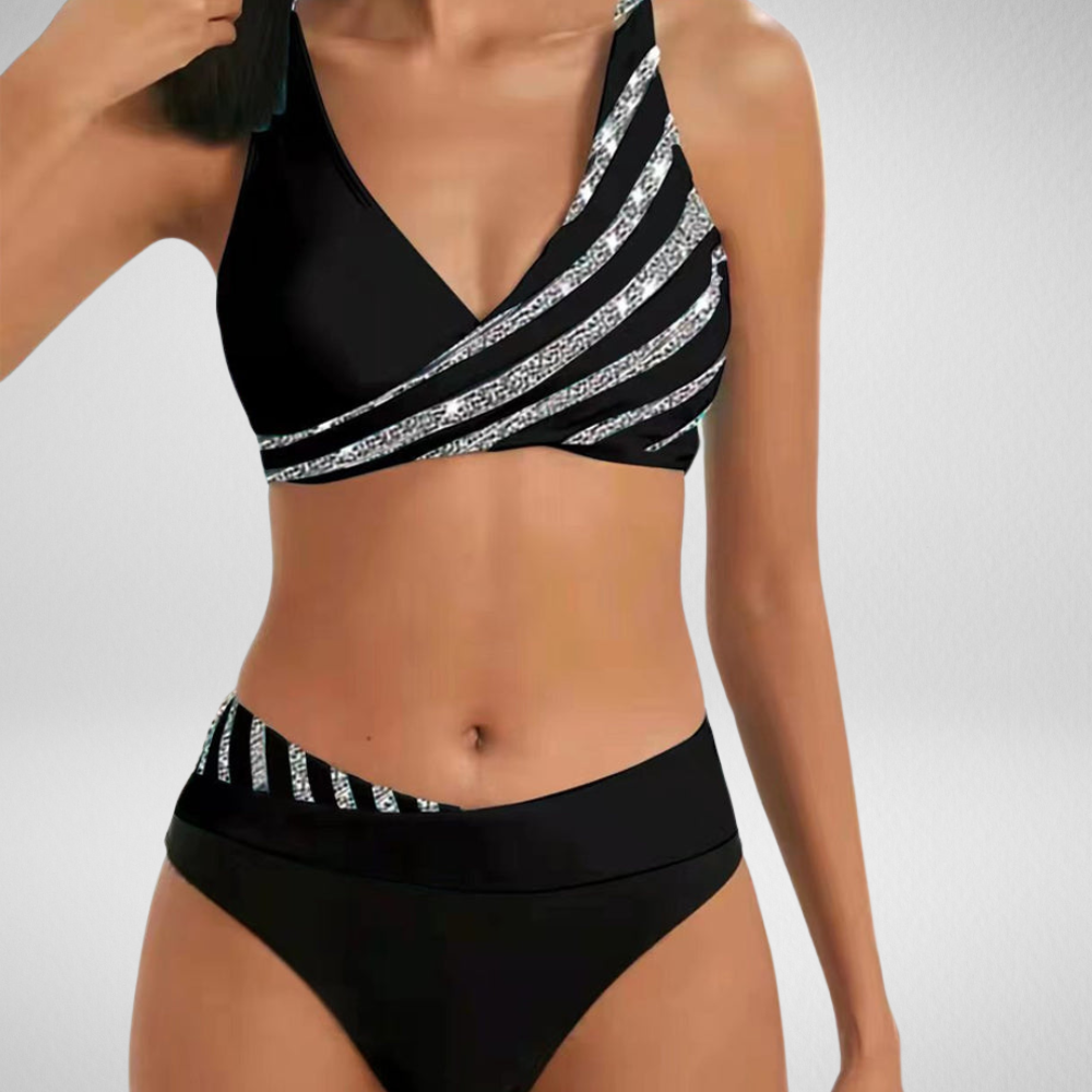 Mona - Geprinte Bikini in Warme Tinten