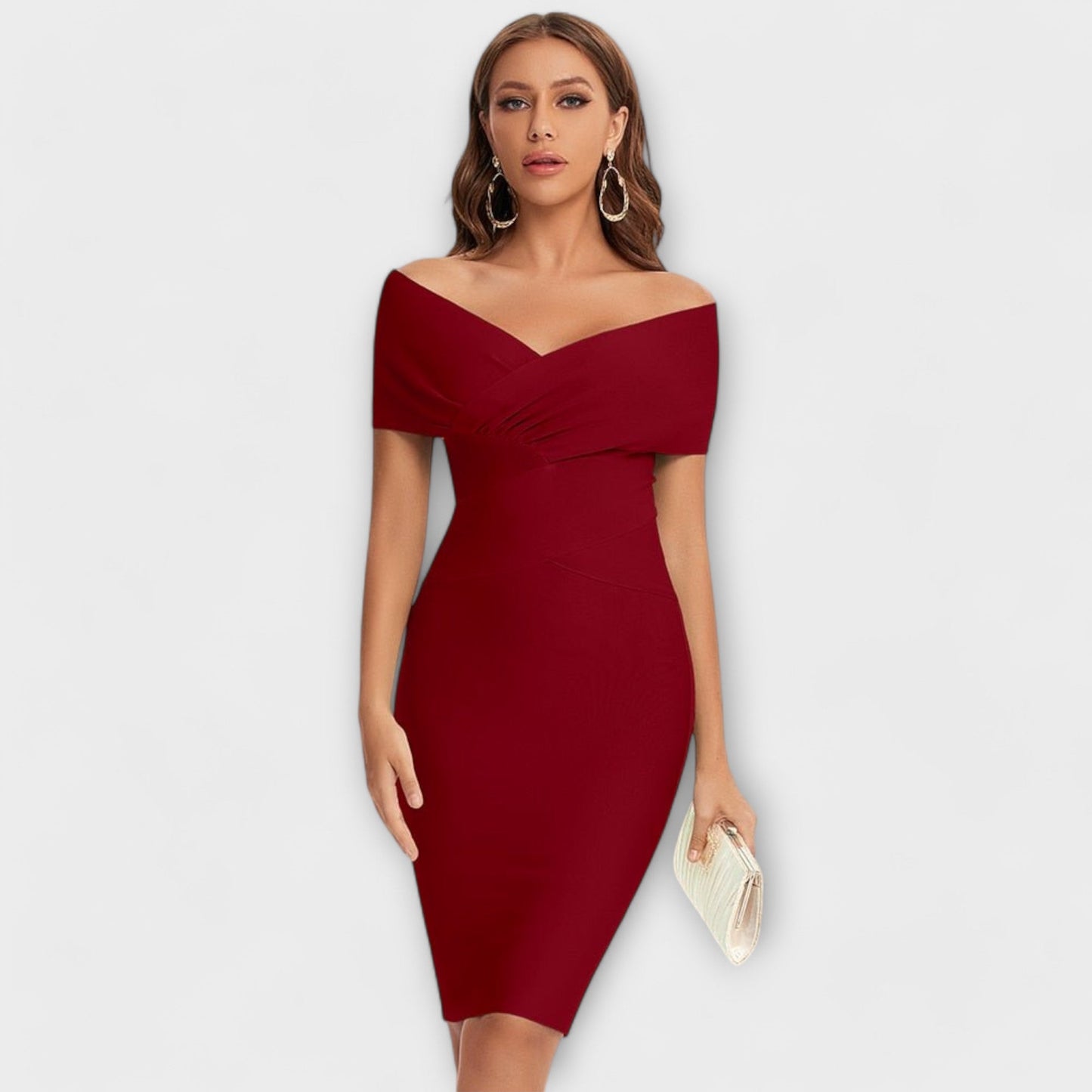 Elegante jurk met V-hals