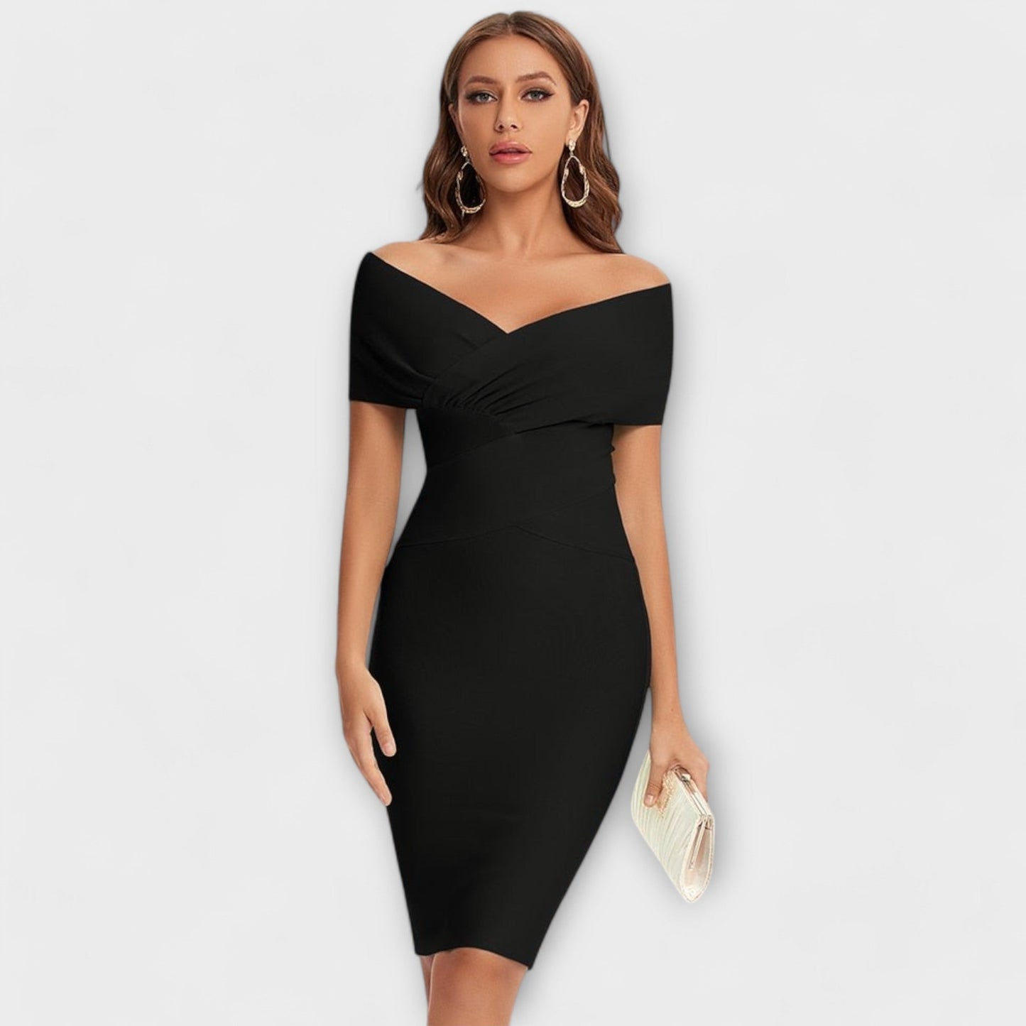 Elegante jurk met V-hals