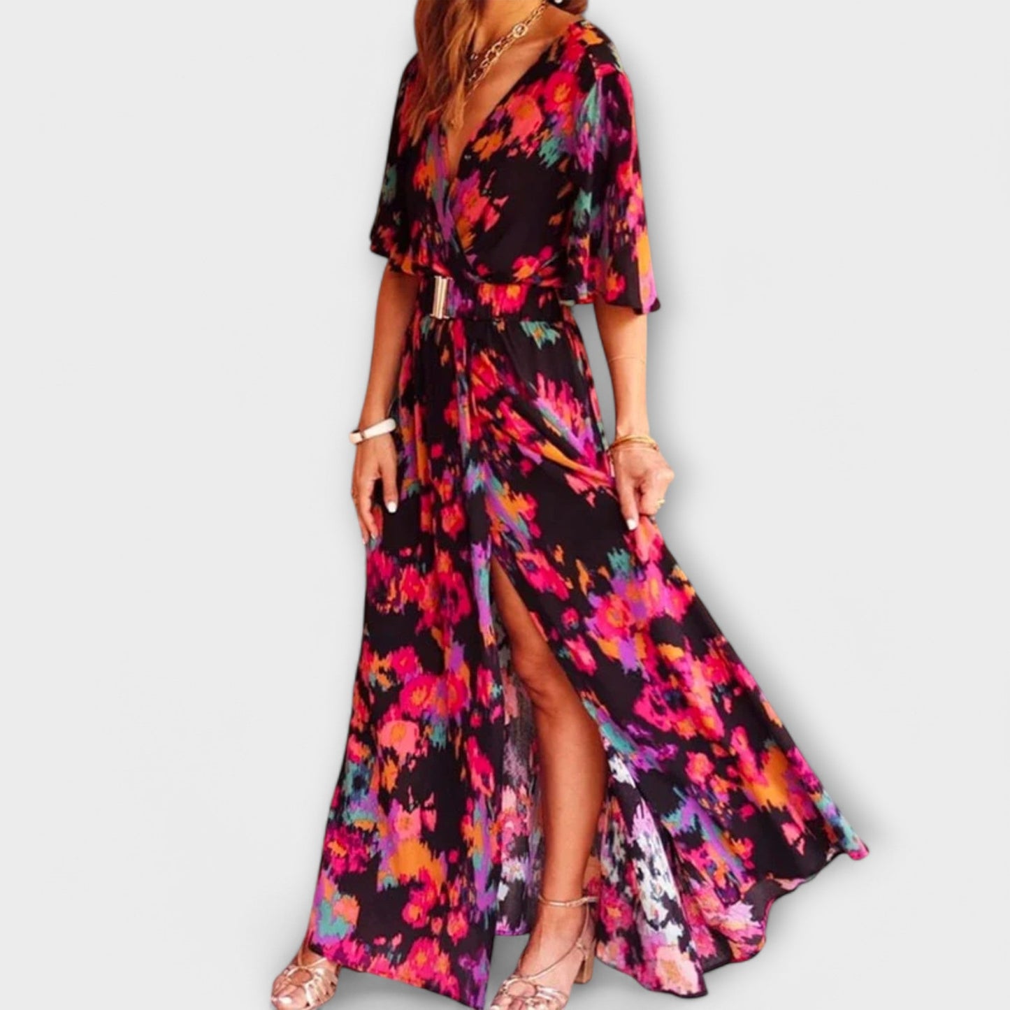 Dorothy - Bohemian V-hals Maxi Jurk