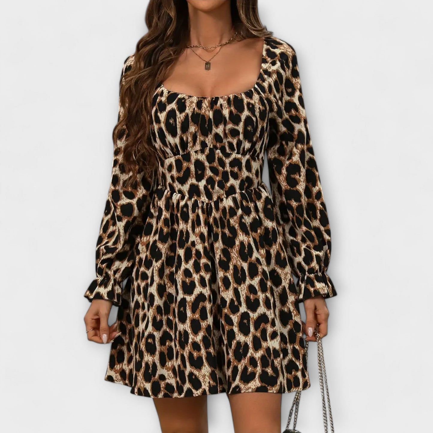 Betoverende jurk met luipaardprint