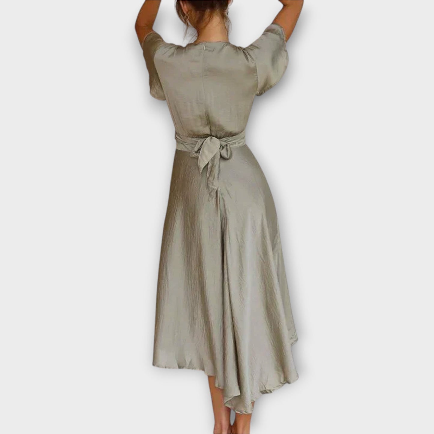 Margret - Elegante V-hals Midi-jurk