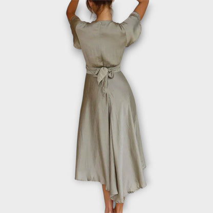 Margret - Elegante V-hals Midi-jurk