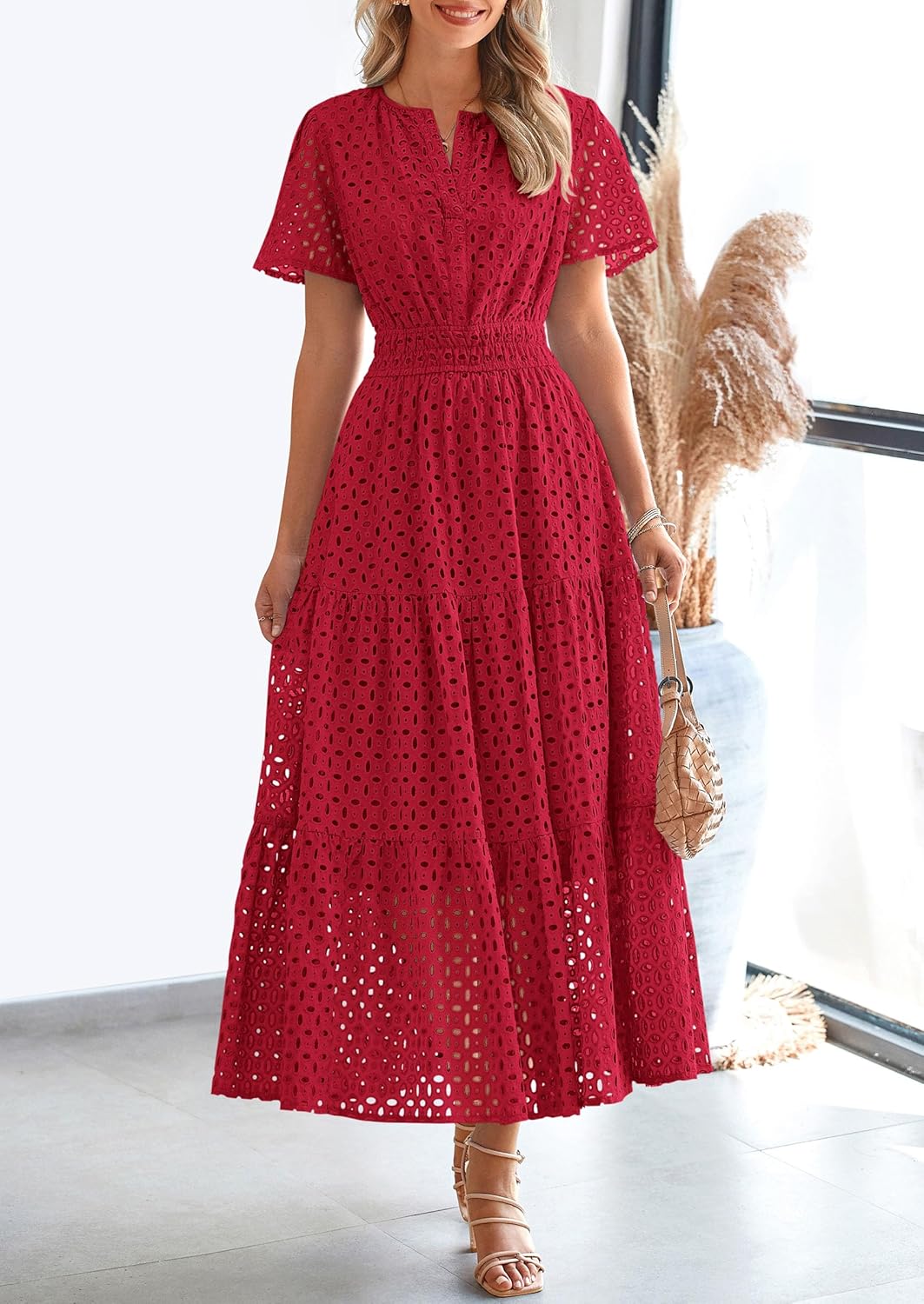 Lina™ | Broderie Elegantie Zomerjurk