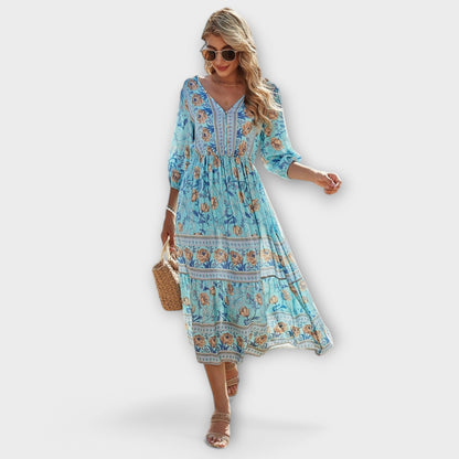 Xandra - Elegante Jurk met Bloemenprint