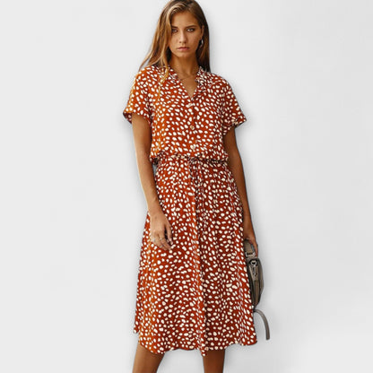 Florine - Midi Jurk met Elegante Pasvorm
