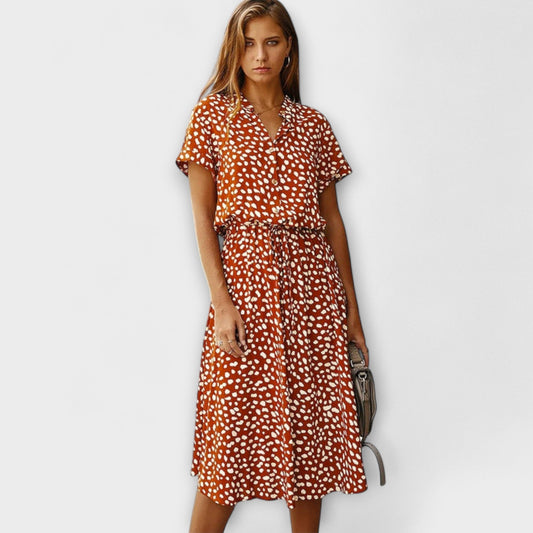 Florine - Midi Jurk met Elegante Pasvorm