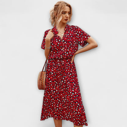 Florine - Midi Jurk met Elegante Pasvorm