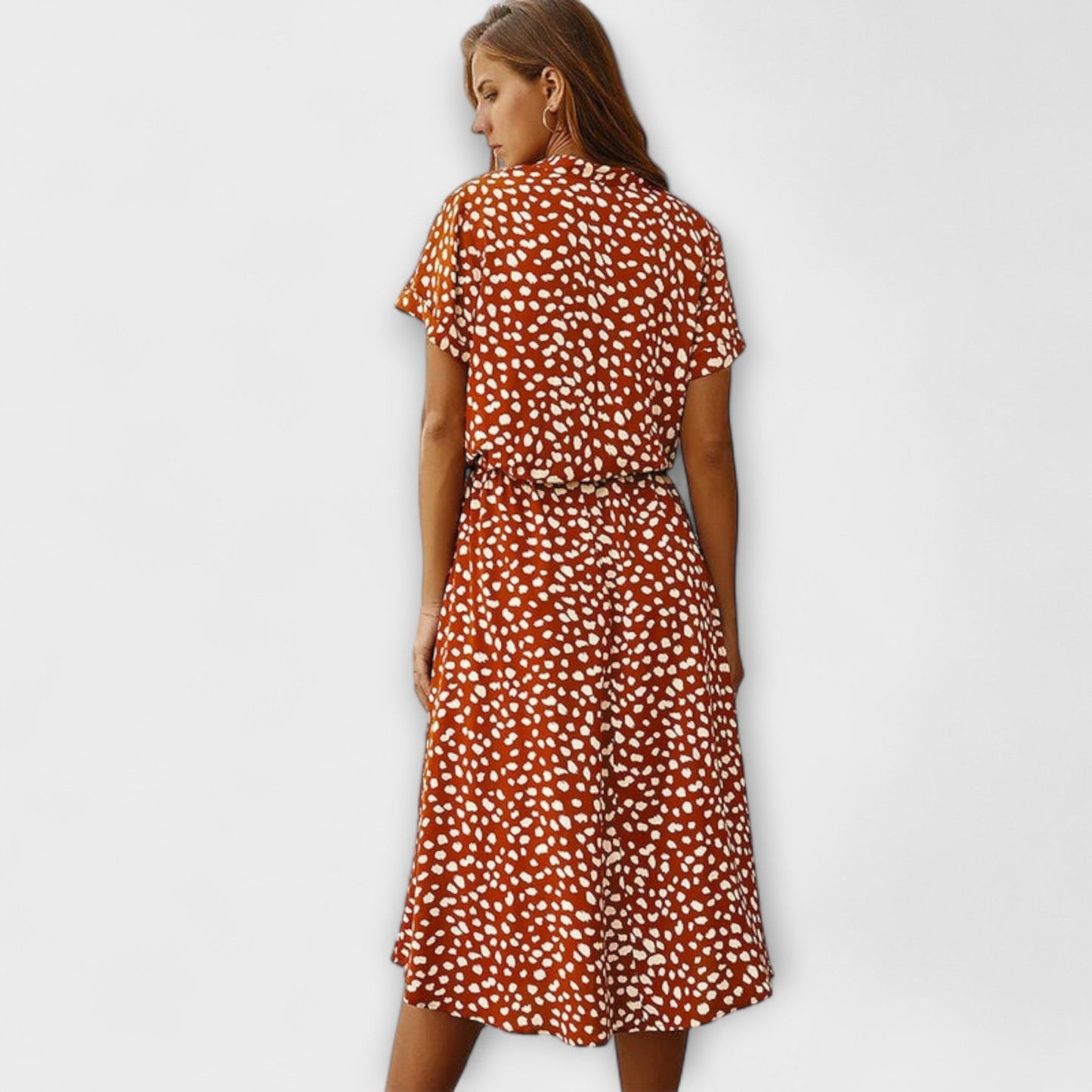 Florine - Midi Jurk met Elegante Pasvorm