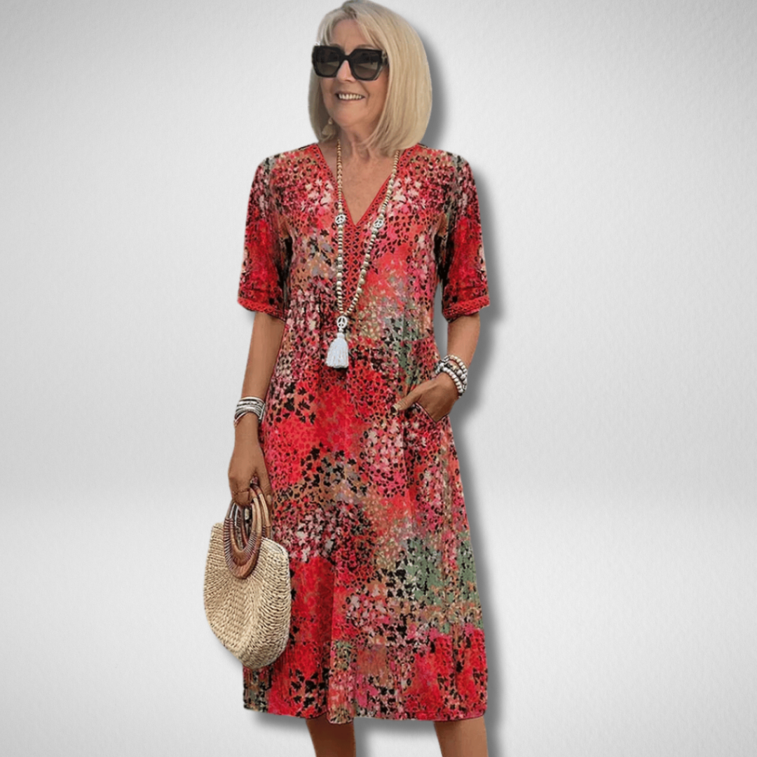 Colette™ | Vrolijke Midi Jurk