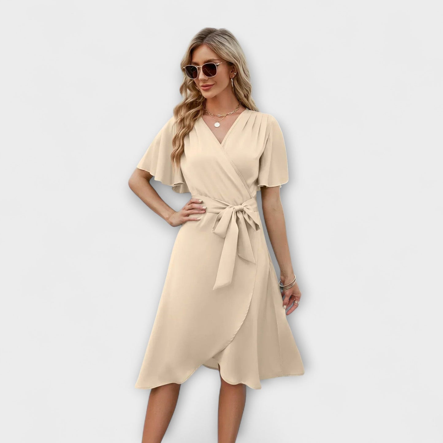 Delphine - Zomerjurk met V-hals voor Dames