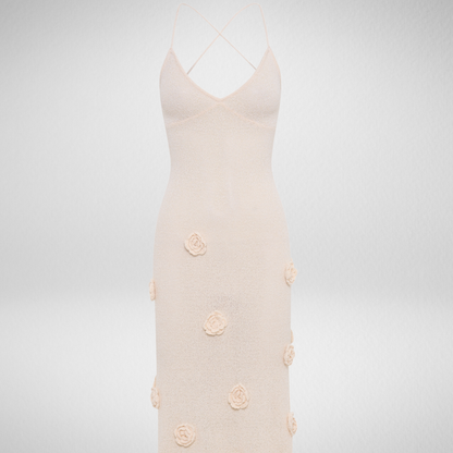 Isabella Gebreide Maxi Jurk