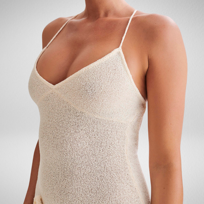 Isabella Gebreide Maxi Jurk