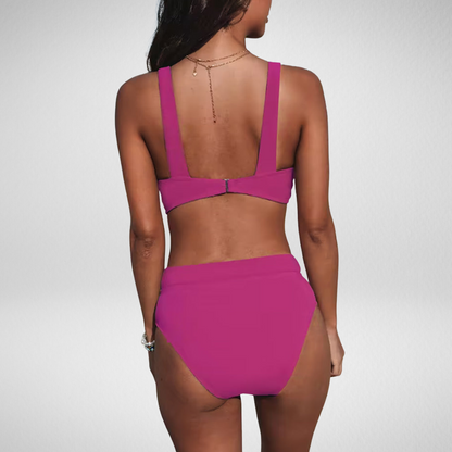 Hilde - Effen Hoge Taille Badpak