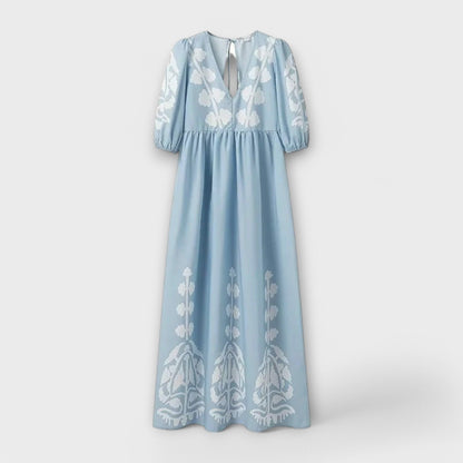 Gedrukte jurk voor moeiteloze elegantie