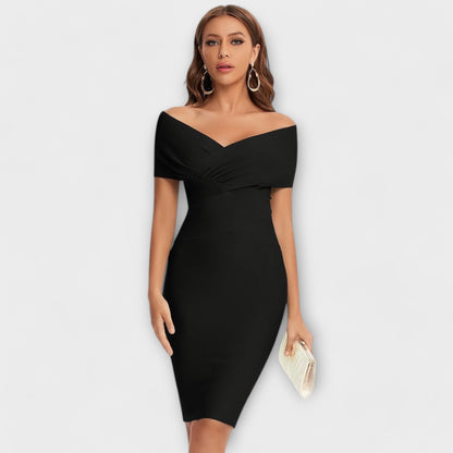 Elegante jurk met V-hals
