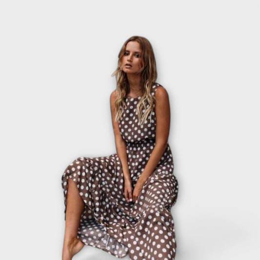 Boho-Midikleed met stippen
